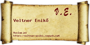 Veltner Enikő névjegykártya